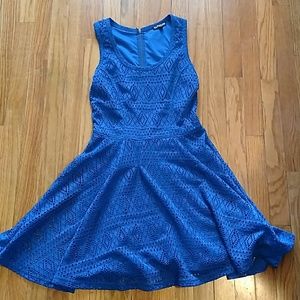 Bright blue lace dress